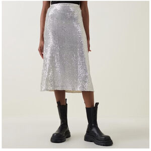 Rachel Zoe Sequin Cocktail Party Midi Skirt